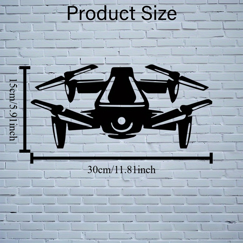 Drone Silhouette Metal Wall Ar – Office Tech Room Bewertung und Preis
