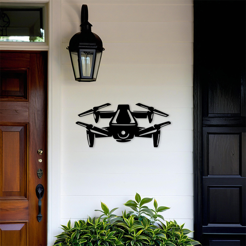 Drone Silhouette Metal Wall Ar – Office Tech Room Bewertung und Preis