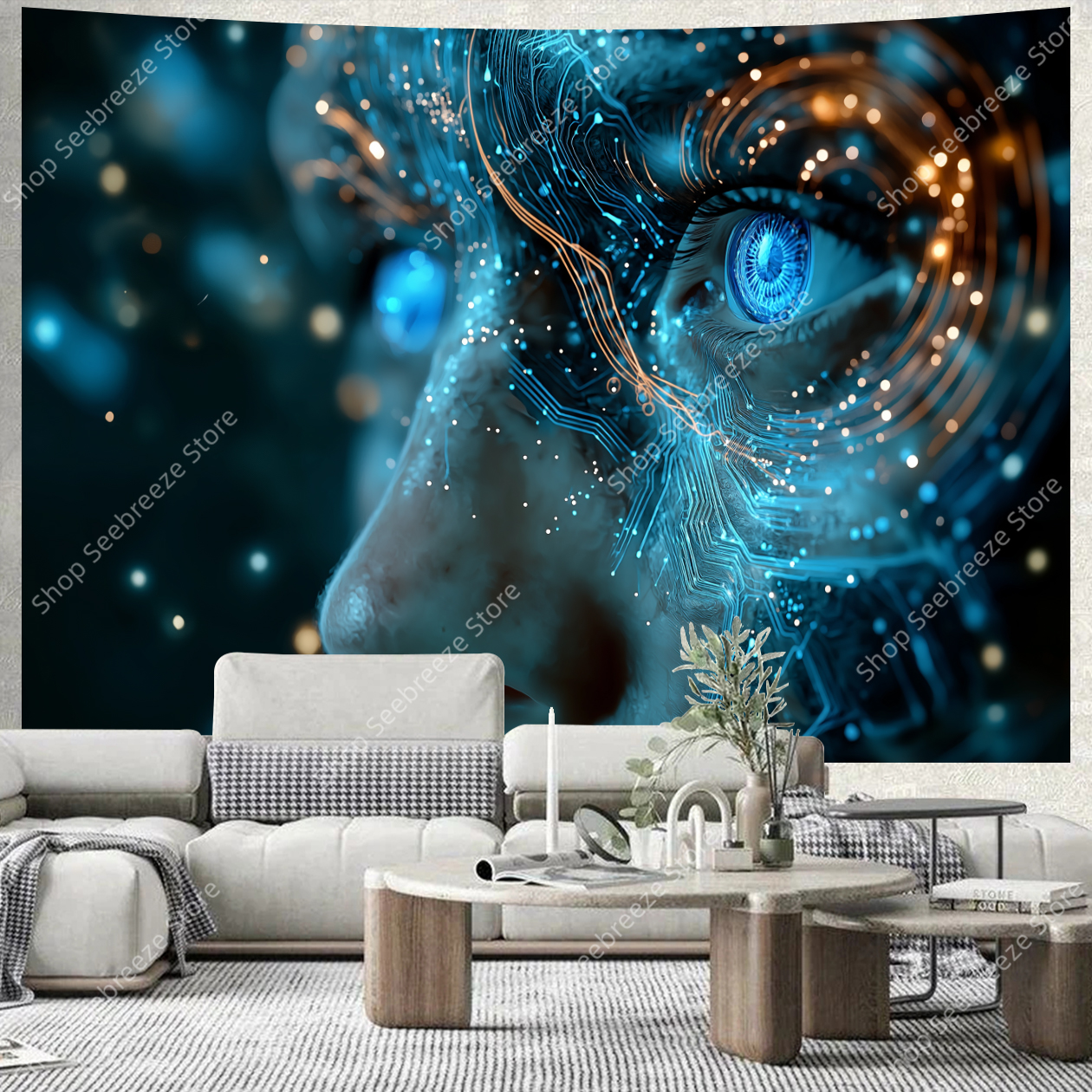 Cyberpunk Circuit Board Tapest – Office Tech Room Bewertung und Preis