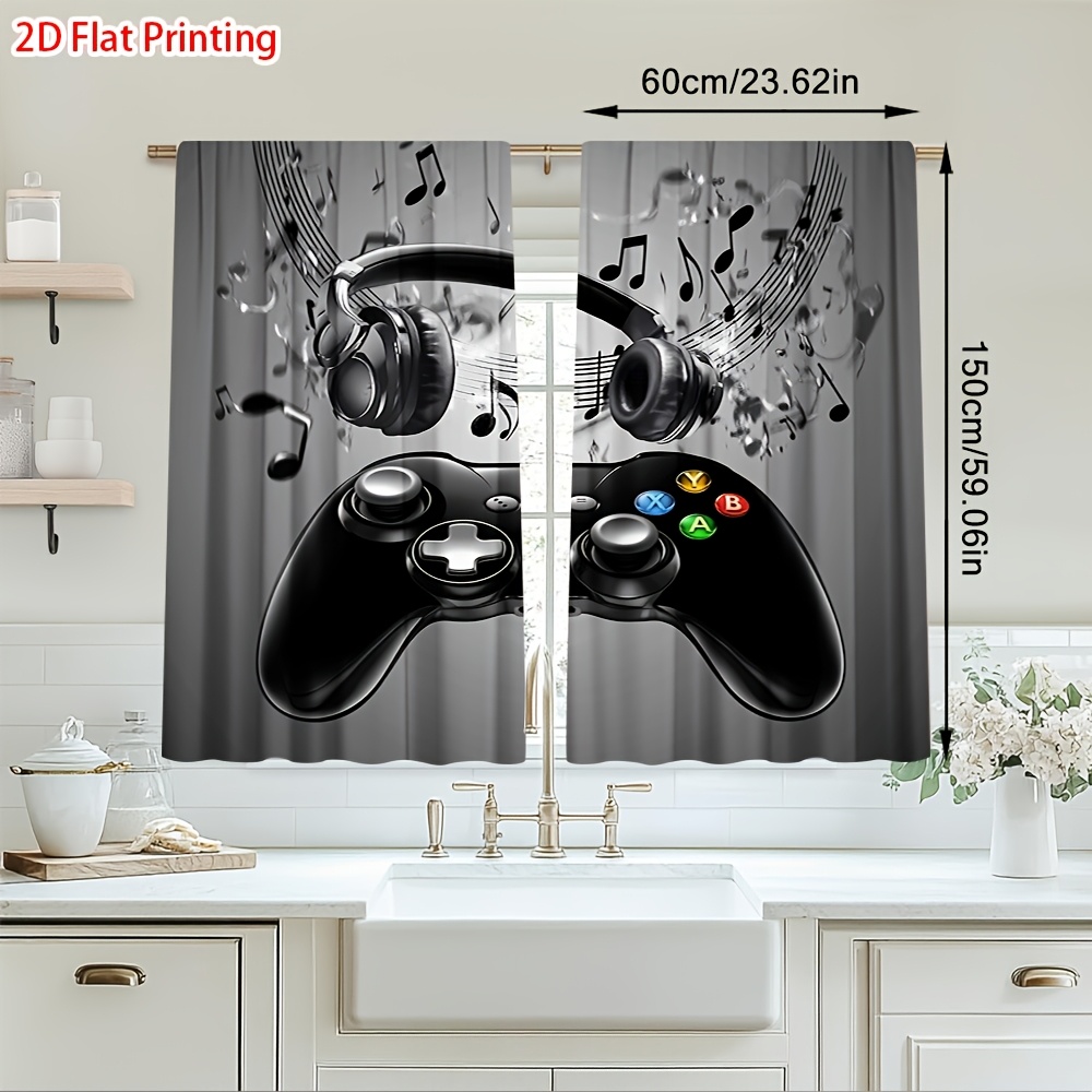 2pcs Game Controller Curtains  – Office Tech Room Bewertung und Preis
